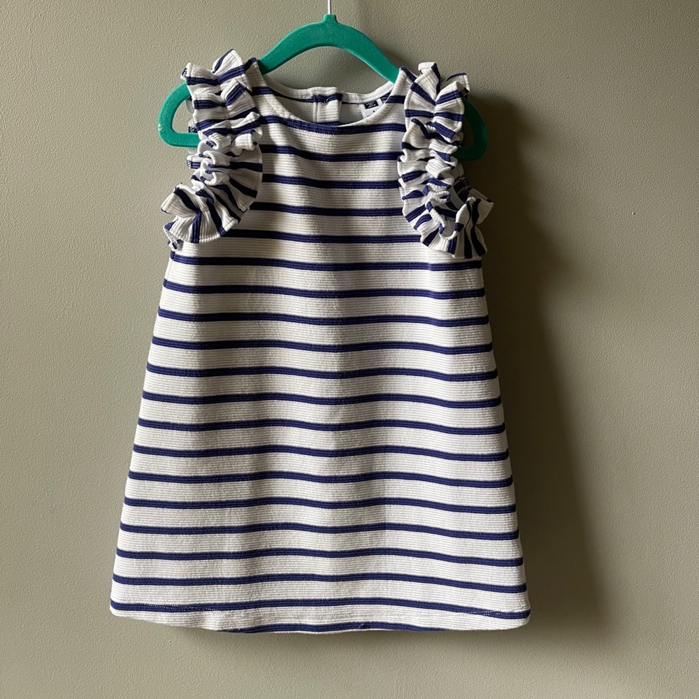 Janie and Jack Blue and White Striped Dress
